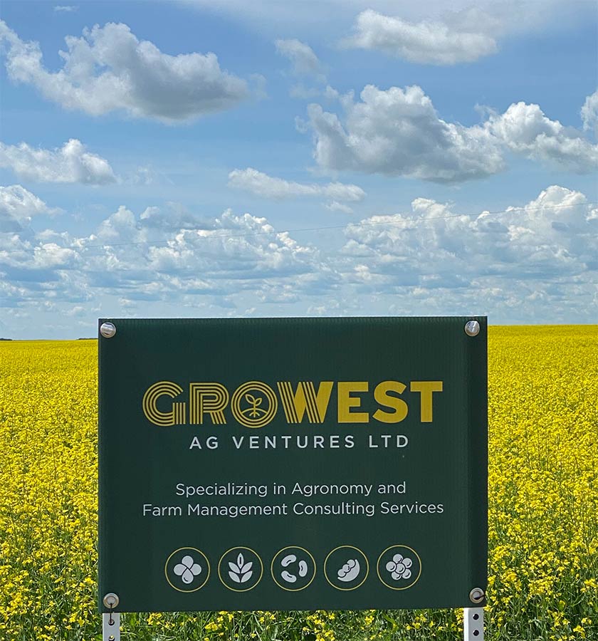 GroWest Ag Ventures Ltd. Sign